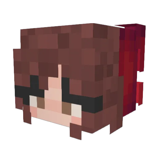 Lillianizzda Minecraft avatar head, 3D render