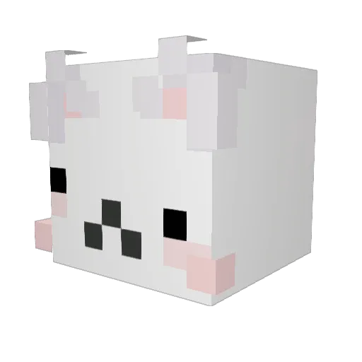Lillianok Minecraft avatar head, 3D render