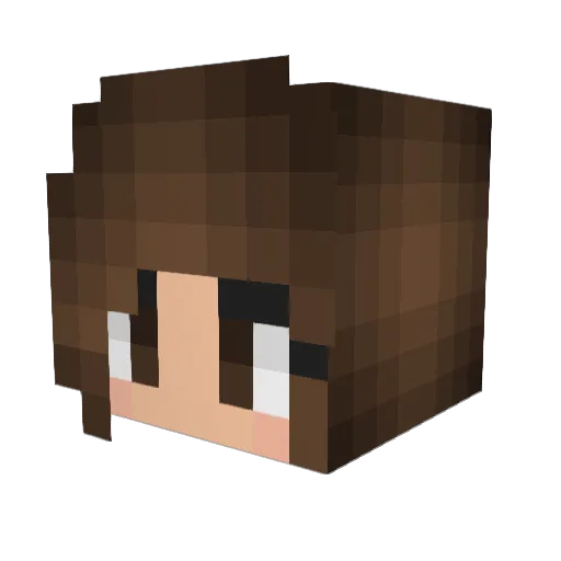 LillieAnna Minecraft avatar head, 3D render