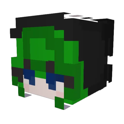 LillieSann Minecraft avatar head, 3D render