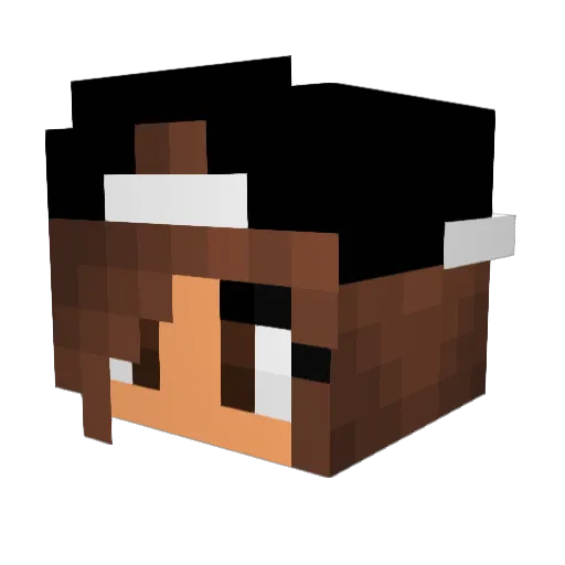 Lillieanda Minecraft avatar head, 3D render