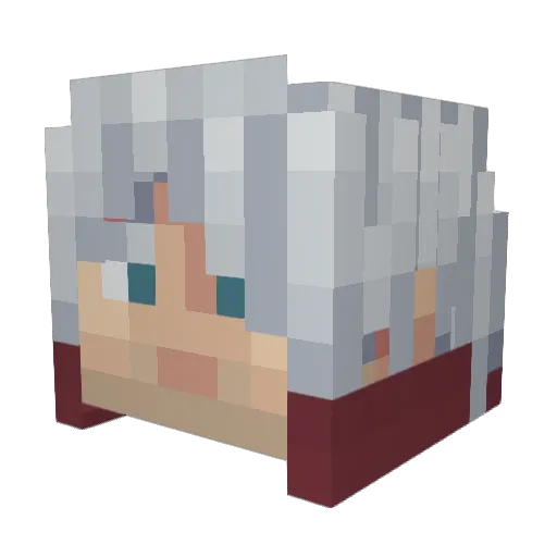 Lilligangsta Minecraft avatar head, 3D render