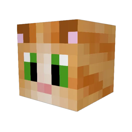 Lillioshka Minecraft avatar head, 3D render