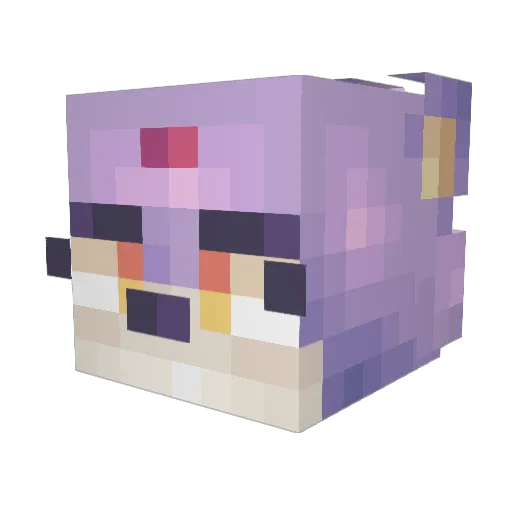 LillithMarie Minecraft avatar head, 3D render