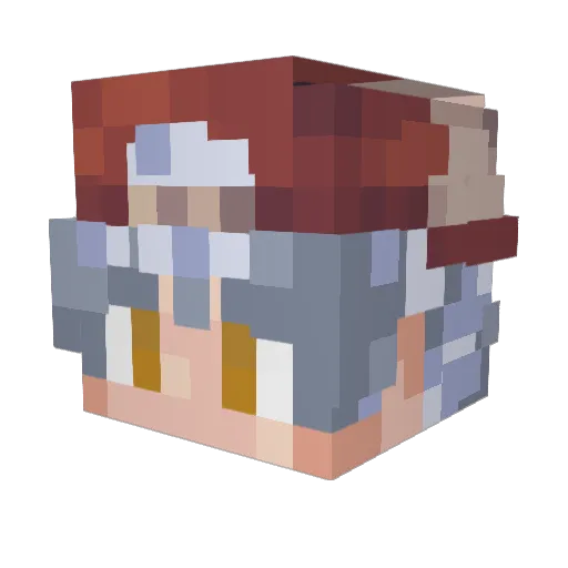 LilliumLied Minecraft avatar head, 3D render