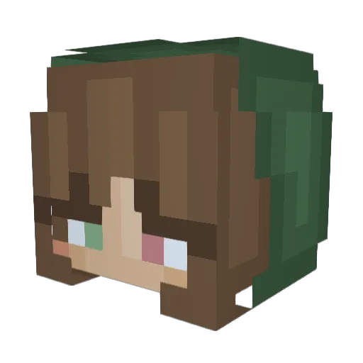 Lilll_ Minecraft avatar head, 3D render