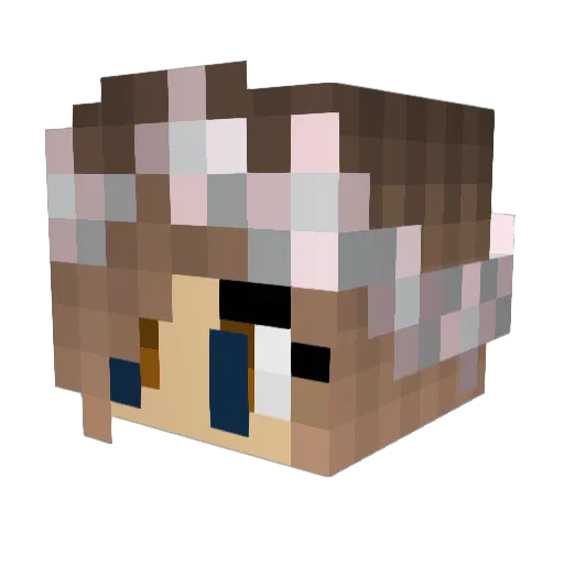 Lilly0206 Minecraft avatar head, 3D render