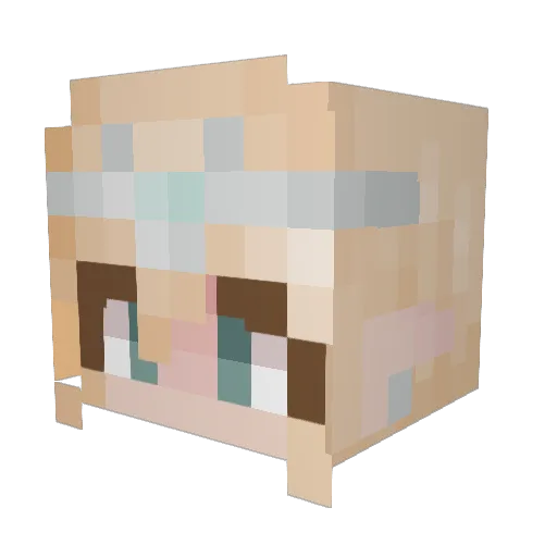 Lilly2210 Minecraft avatar head, 3D render