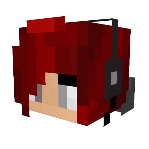 Lilly520 Minecraft avatar head, 3D render