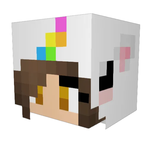 Lilly5ophie Minecraft avatar head, 3D render