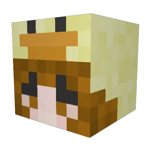 Lilly698 Minecraft avatar head, 3D render