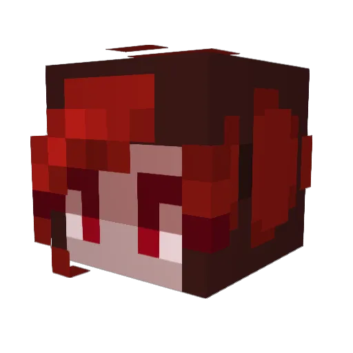 LillyAyumi Minecraft avatar head, 3D render