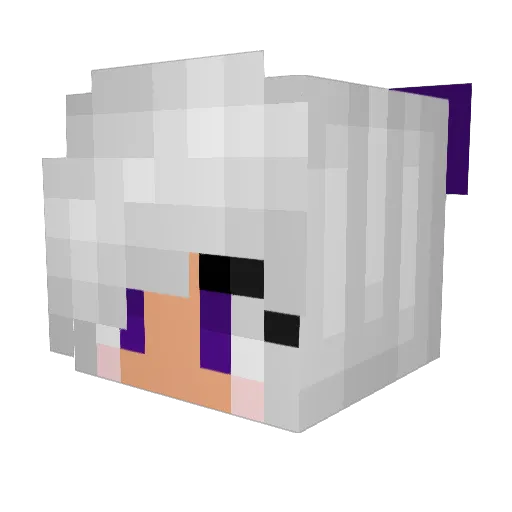LillyFeather Minecraft avatar head, 3D render