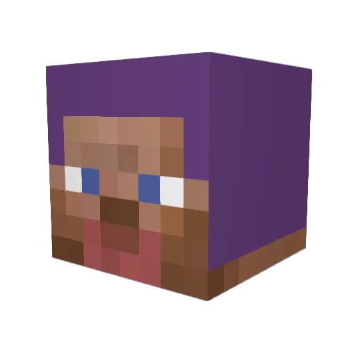 LillyGib Minecraft avatar head, 3D render