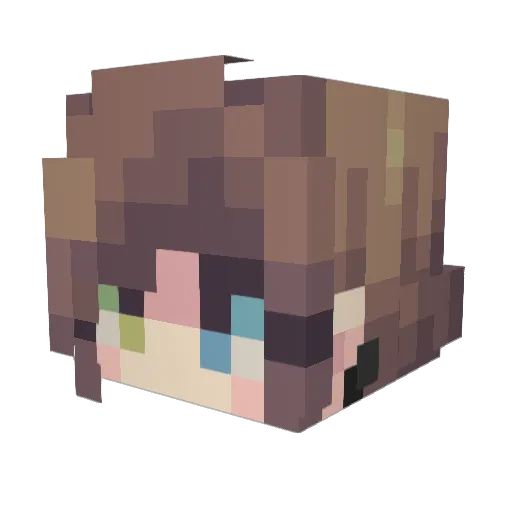 LillyJ3 Minecraft avatar head, 3D render