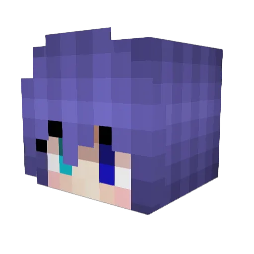 LillyLeviathan Minecraft avatar head, 3D render