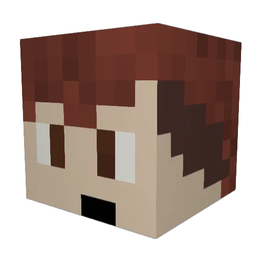 LillyLochmann Minecraft avatar head, 3D render