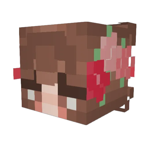 LillyMarieA Minecraft avatar head, 3D render