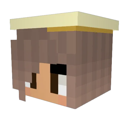 LillyNele Minecraft avatar head, 3D render