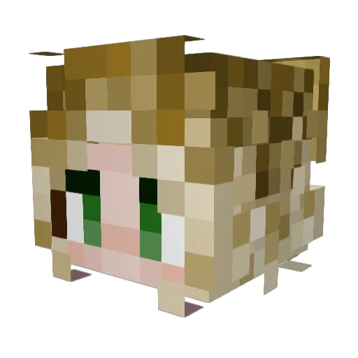 LillyPad6 Minecraft avatar head, 3D render