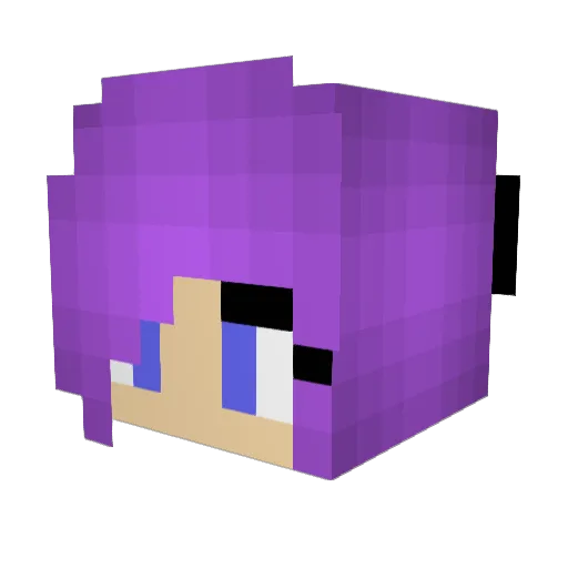 LillyThatGirl Minecraft avatar head, 3D render