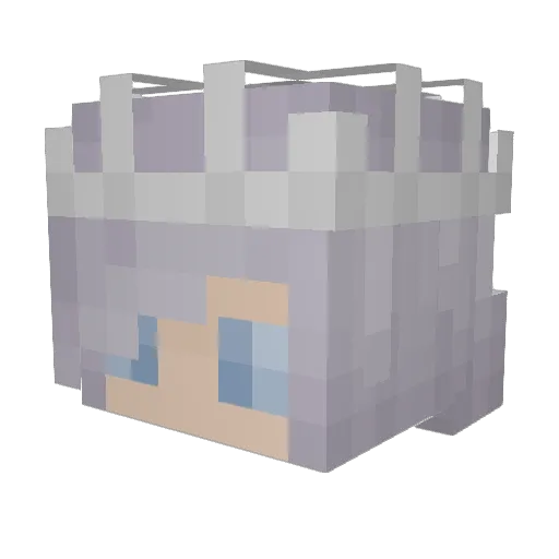 Lilly_04 Minecraft avatar head, 3D render