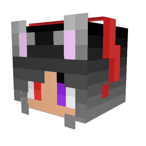 Lilly_Niji Minecraft avatar head, 3D render