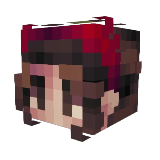 Lilly_mera Minecraft avatar head, 3D render