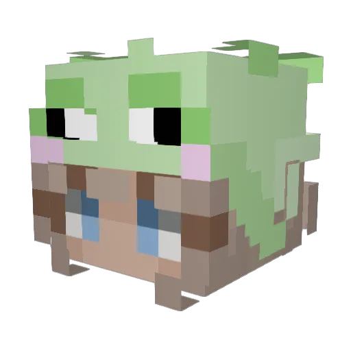 Lilly_room Minecraft avatar head, 3D render