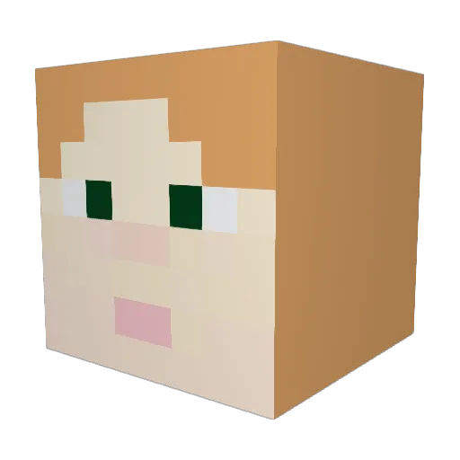 Lillyanne727 Minecraft avatar head, 3D render