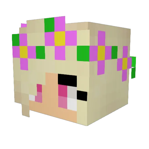 Lillyg0909 Minecraft avatar head, 3D render