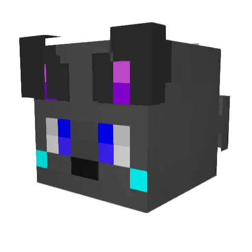 Lillygamers Minecraft avatar head, 3D render
