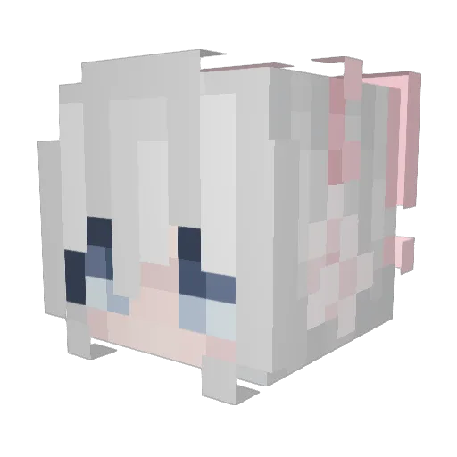 Lillyisbad Minecraft avatar head, 3D render