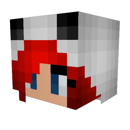 Lillyw222 Minecraft avatar head, 3D render
