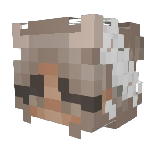 LilmeowmeowMi Minecraft avatar head, 3D render