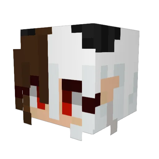 LilmoonWitch Minecraft avatar head, 3D render