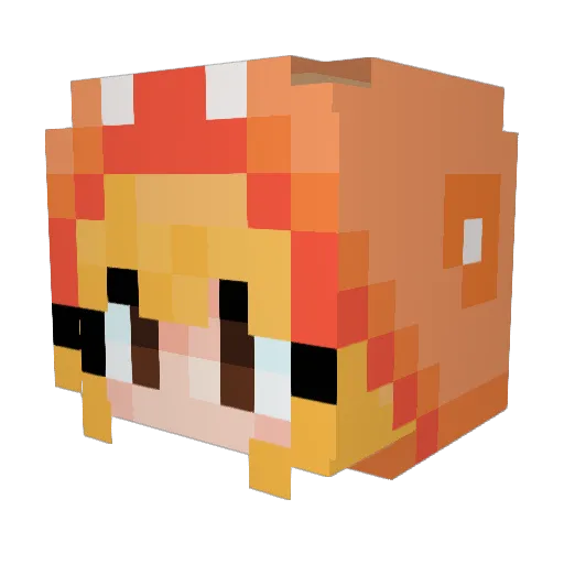 LiloBerry Minecraft avatar head, 3D render