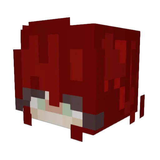 LiloMoon Minecraft avatar head, 3D render