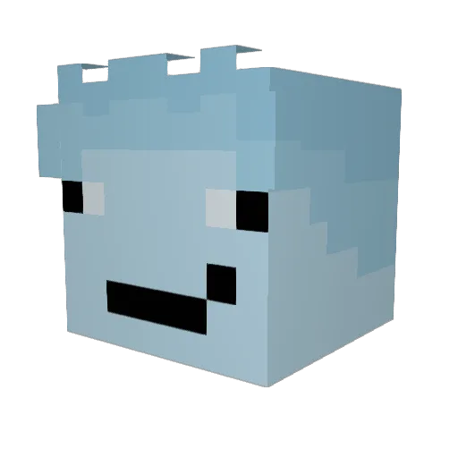 Lilomoney Minecraft avatar head, 3D render