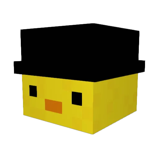 Lilopato Minecraft avatar head, 3D render