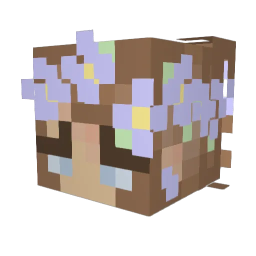 Lilou_Meow Minecraft avatar head, 3D render