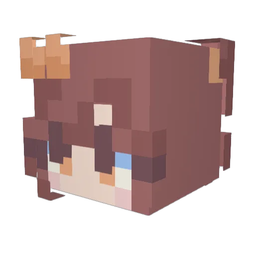 LilpandaII Minecraft avatar head, 3D render