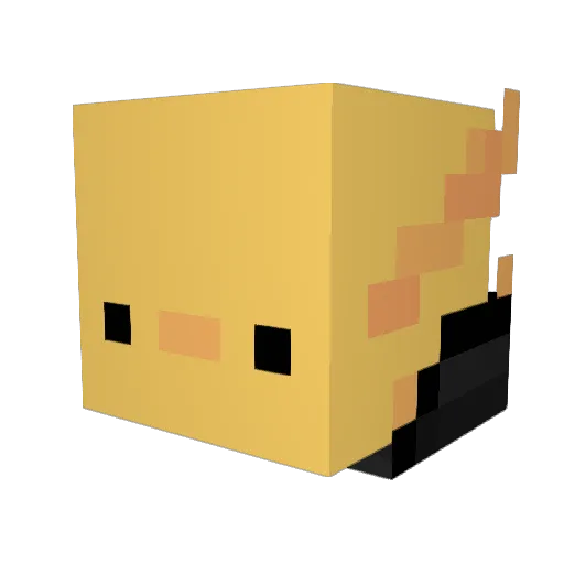 Lilporty Minecraft avatar head, 3D render