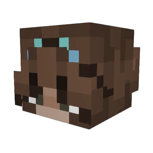 Lilpurple1 Minecraft avatar head, 3D render