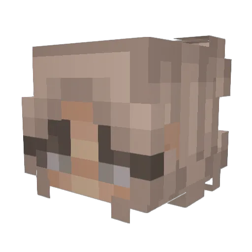 Lilqh Minecraft avatar head, 3D render