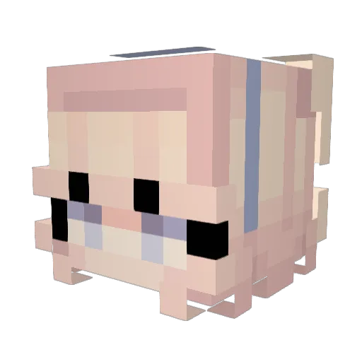 Lilroo03 Minecraft avatar head, 3D render