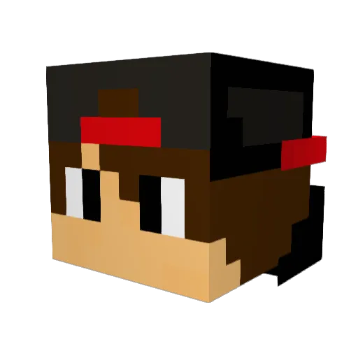 Lilscipy Minecraft avatar head, 3D render