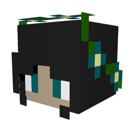 Lilscro Minecraft avatar head, 3D render