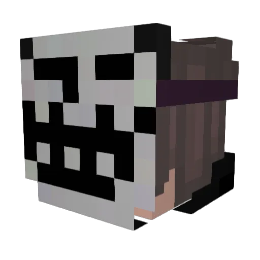 Lilsmock Minecraft avatar head, 3D render