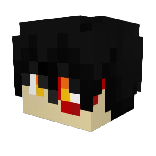 Liltreik Minecraft avatar head, 3D render
